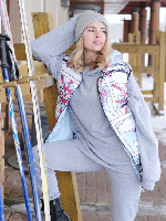 Жилет Морган с подкладом из лебяжьего пуха унисекс, с полной запечаткой