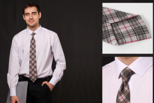 Галстук Райт на фурнитуре мужской, с полной запечаткой